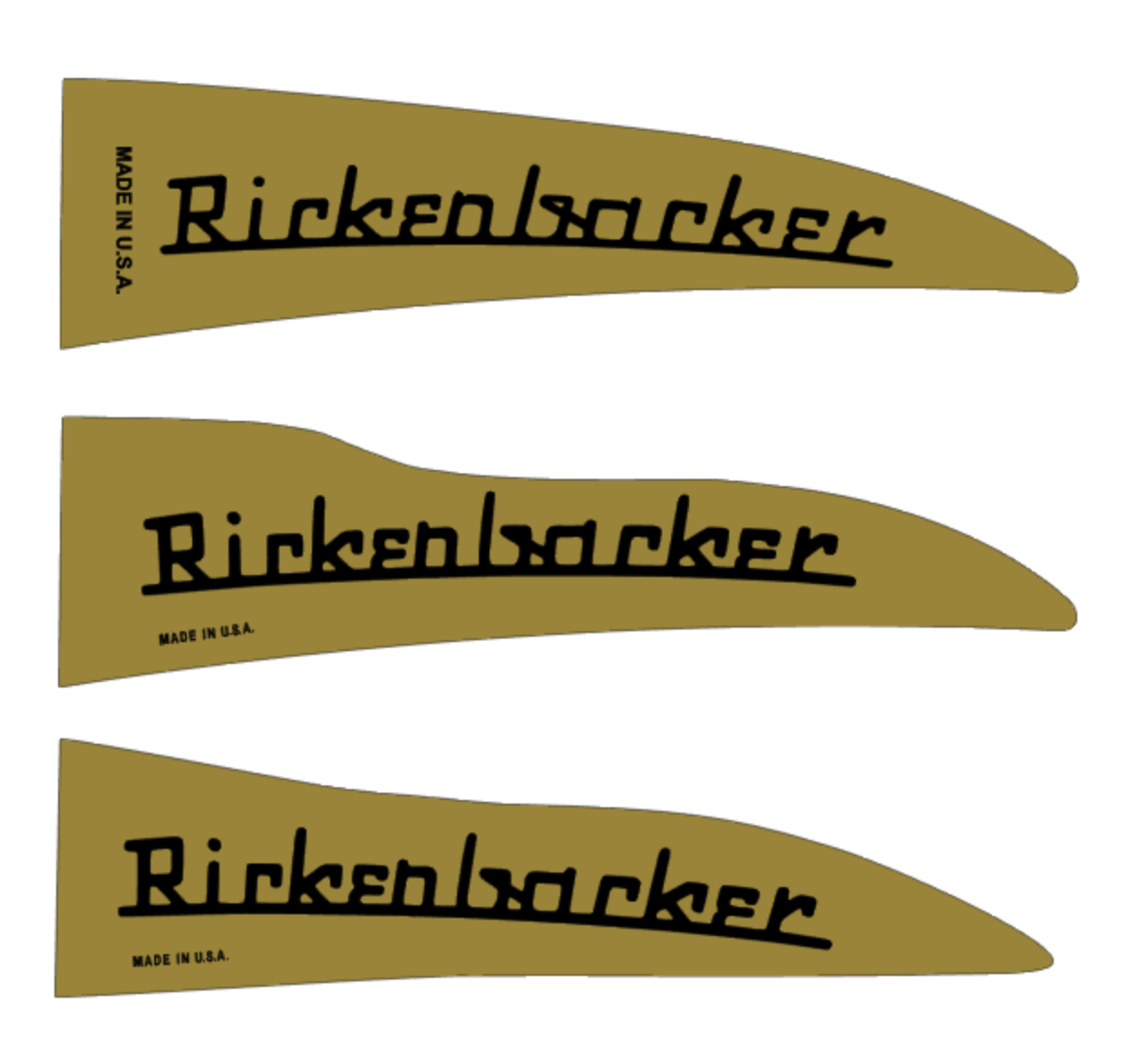 Rickenbacker Bass or Guitar Reproduction Plastic Truss Rod Cover Gold or White 12 String