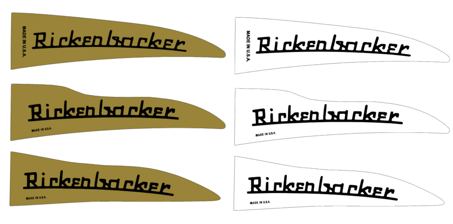 Rickenbacker Bass or Guitar Reproduction Plastic Truss Rod Cover Gold or White 12 String