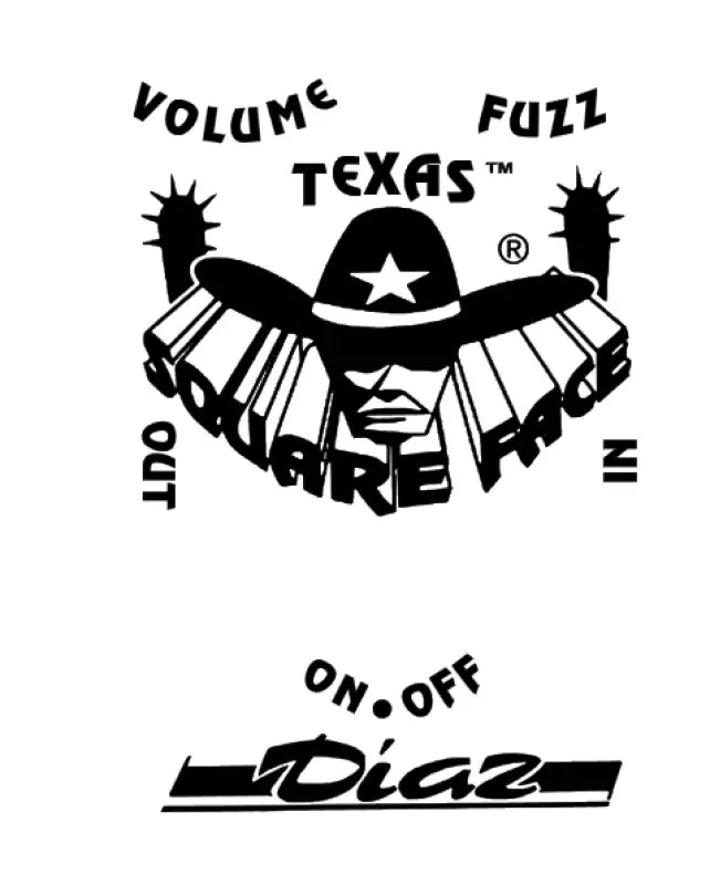 Diaz Square Face Fuzz Guitar Effects Pedal Restoration Decal Set and box label. Vinyl peel and stick. Multiple colors. 
