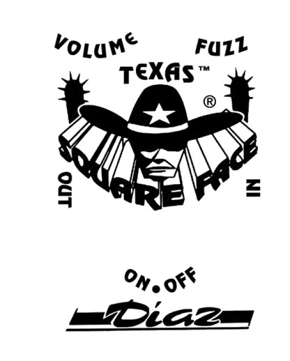Diaz Square Face Fuzz Guitar Effects Pedal Restoration Decal Set and box label. Vinyl peel and stick. Multiple colors. 