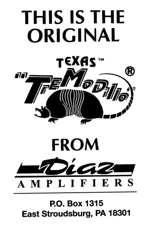 Diaz Tremodillo Guitar Effects Pedal Restoration Decal Set