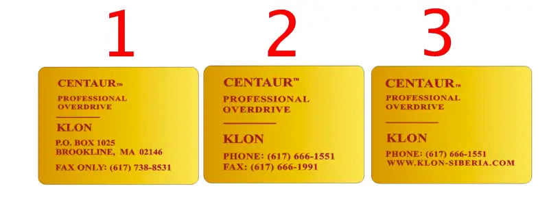 Klon Centaur Horsie and Non Horsie Long And Short Tail Guitar Effects Pedal Repro Restoration Decals Top and Bottom