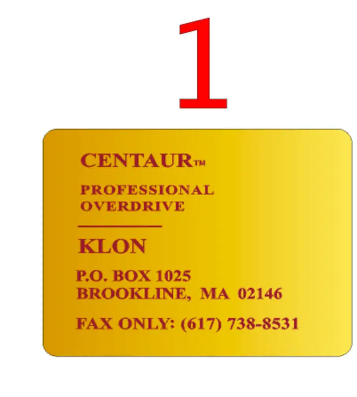 Klon Centaur Horsie and Non Horsie Long And Short Tail