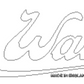 Wal bass and Wal Pro Bass Headstock Decal Logo Waterslide Black Or White Waterslide