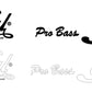 Wal bass and Wal Pro Bass Headstock Decal Logo Waterslide Black Or White Waterslide