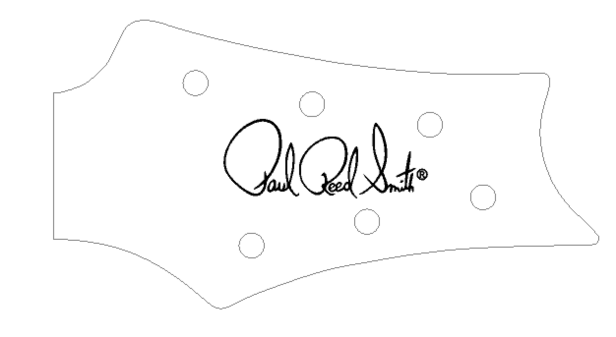 PRS Silver Sky USA Guitar Complete Headstock Overlay Decal And logo Vinyl, and Foil