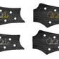 PRS Silver Sky USA Guitar Complete Headstock Overlay Decal And Logo Ebony Wood Grain Vinyl