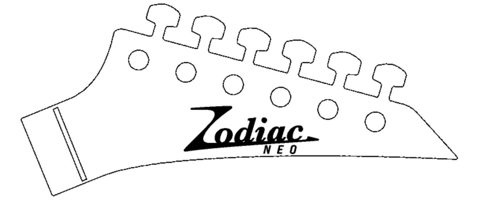 Zodiac Works And Zodiac NEO Guitar Headstock Decals Japan Waterslide