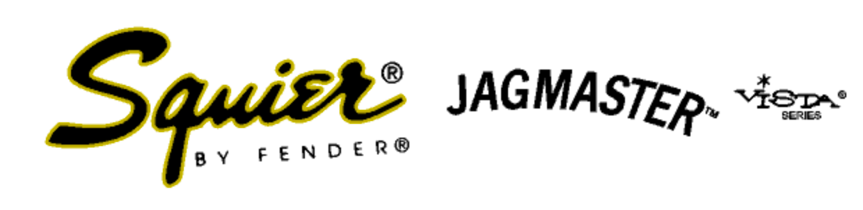 Squier Jagmaster Standard and Vista Series Guitar Headstock Decal Logo Waterslide