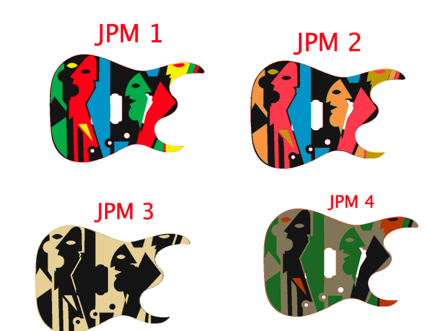 Ibanez JPM 1 2 3 4 Another Day John Petrucci Picasso Guitar Body Graphic Decal Set Vinyl Peel & Stick Also for Universe and Jem 7 Strings