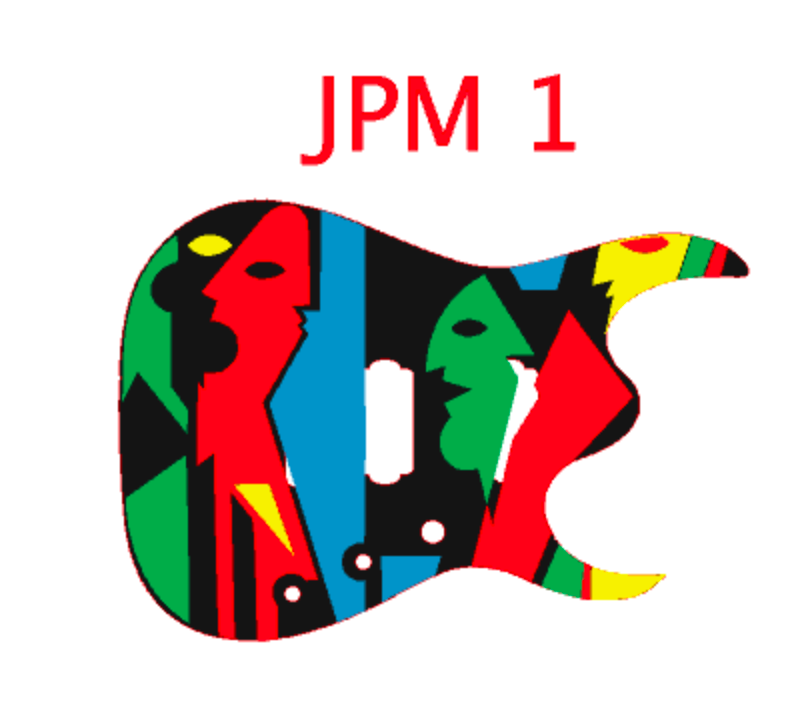 Ibanez JPM 1 2 3 4 Another Day John Petrucci Picasso Guitar Body Graphic Decal Set Vinyl Peel & Stick Also for Universe and Jem 7 Strings