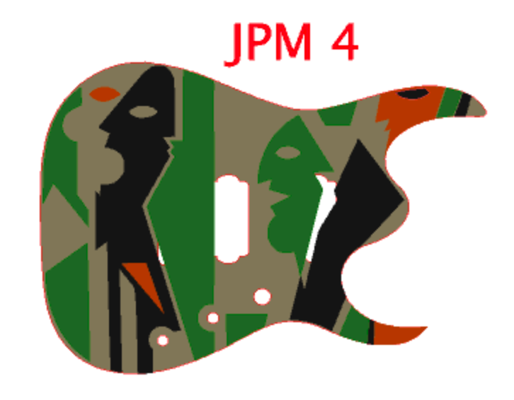 Ibanez JPM 1 2 3 4 Another Day John Petrucci Picasso Guitar Body Graphic Decal Set Vinyl Peel & Stick Also for Universe and Jem 7 Strings