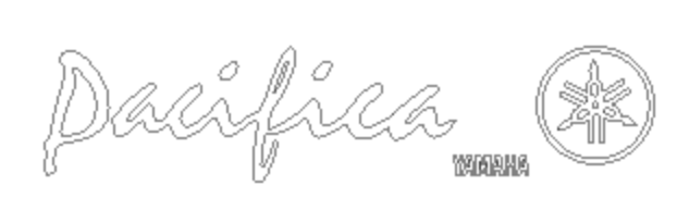 Yamaha Pacifica Guitar Headstock Decal Logo Waterslide or Foil Peel &amp; Stick 2 Versions. Thank you!