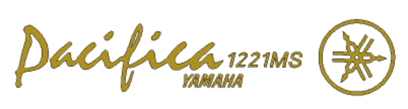 Yamaha Pacifica 1221MS Guitar Headstock Decal Logo Waterslide or Foil Peel &amp; Stick.