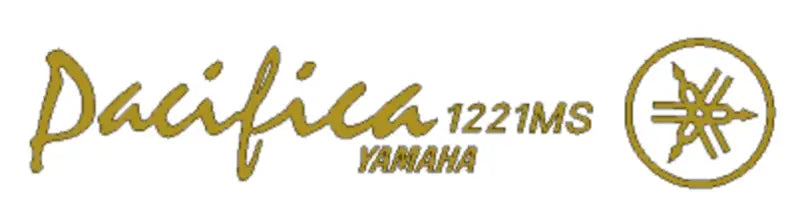 Yamaha Pacifica 1221MS Guitar Headstock Decal Logo Waterslide or Foil Peel &amp; Stick.