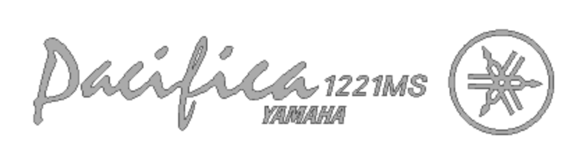 Yamaha Pacifica 1221MS Guitar Headstock Decal Logo Waterslide or Foil Peel &amp; Stick.