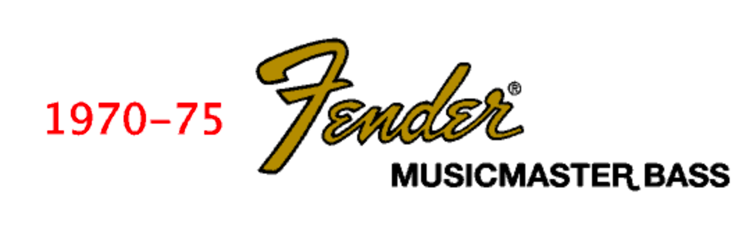 1970 - 1978 Fender Musicmaster Bass Headstock Decal Logo waterslide