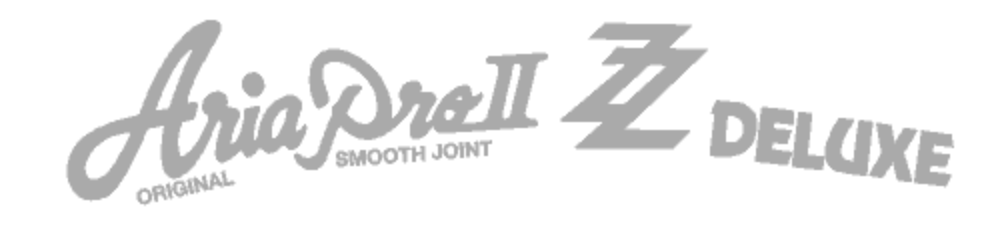 Aria Pro II ZZ Deluxe Headstock Decal Vinyl, Foil Or Waterslide