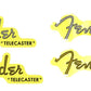 Fender Telecaster 50’s 60’S Relic Aged Guitar Headstock Decal Logo Waterslide