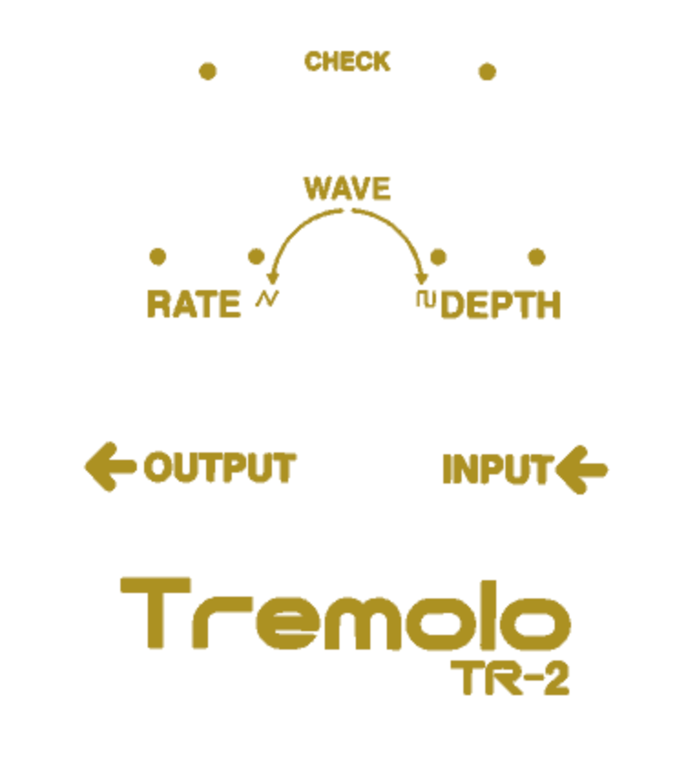 Boss TR-2 Tremolo Guitar Effects Pedal Decal Set Waterslide
