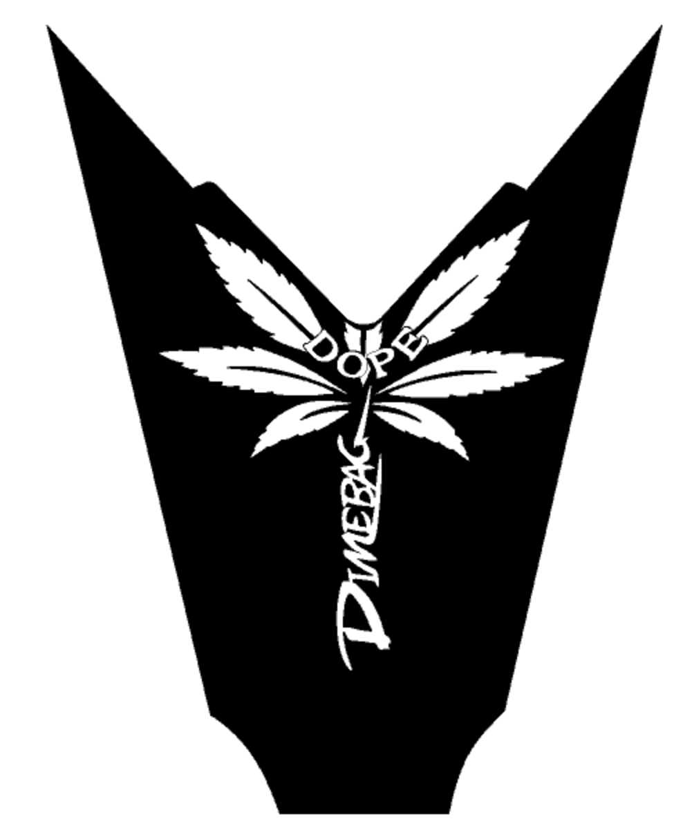 Dean ML and Razorback DOPE Dimebag Parody Guitars Headstock Decal