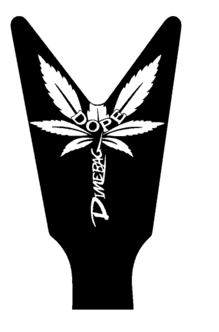 Dean ML and Razorback DOPE Dimebag Parody Guitars Headstock Decal