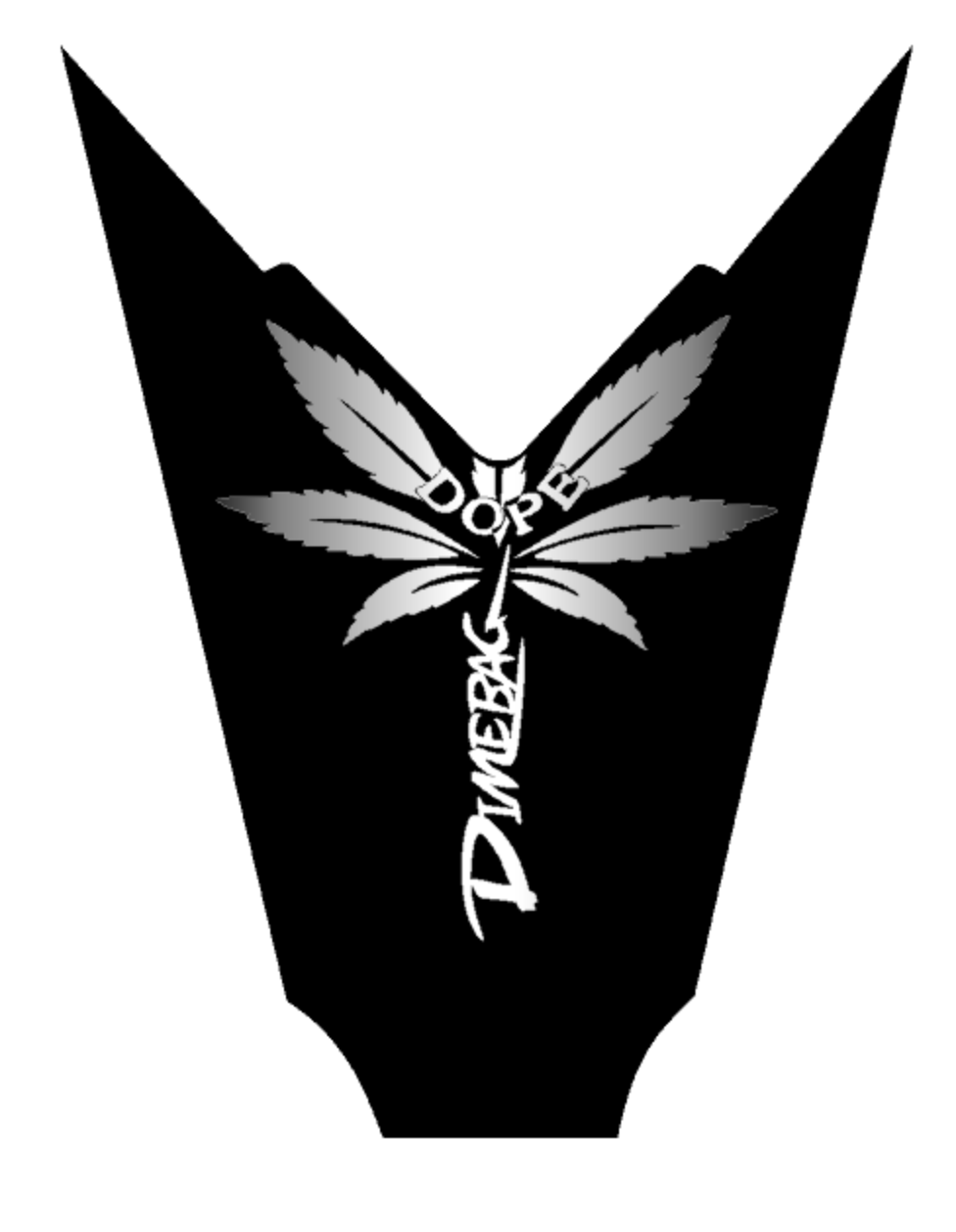 Dean ML and Razorback DOPE Dimebag Parody Guitars Headstock Decal