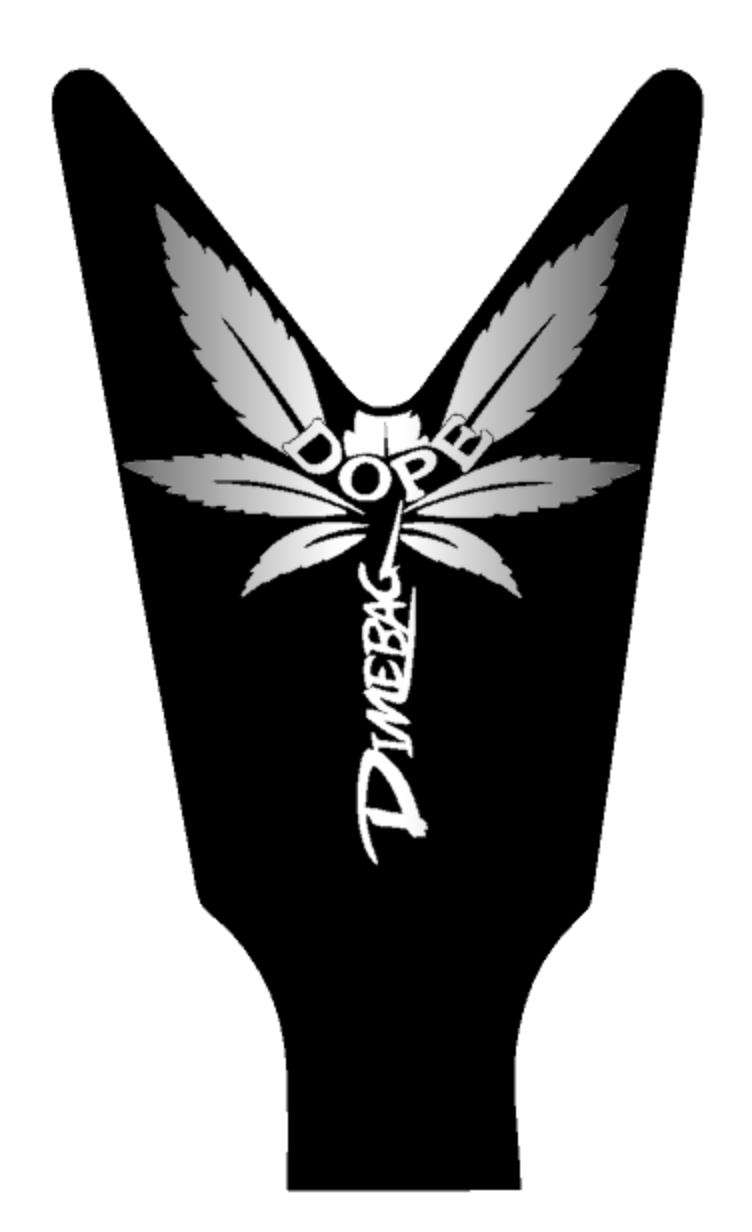 Dean ML and Razorback DOPE Dimebag Parody Guitars Headstock Decal