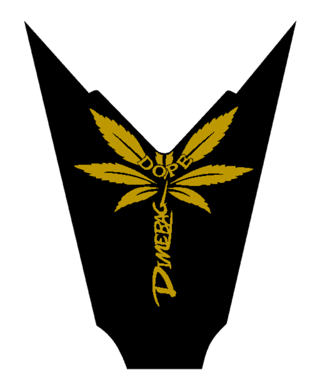 Dean ML and Razorback DOPE Dimebag Parody Guitars Headstock Decal