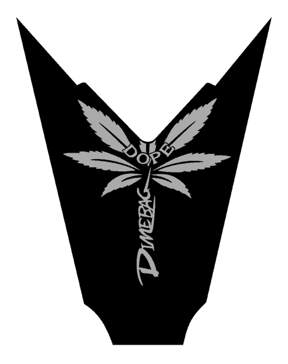 Dean ML and Razorback DOPE Dimebag Parody Guitars Headstock Decal