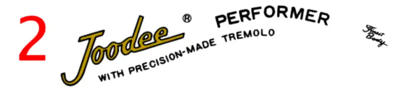 JooDee Performer and Artist Custom Headstock Decal Logo Strat MIJ, Japan Waterslide