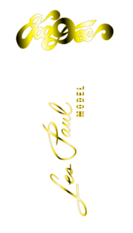 JooDee Les Paul Model Guitar Headstock Decal Gold Vinyl or Foil Peel and Stick MIJ