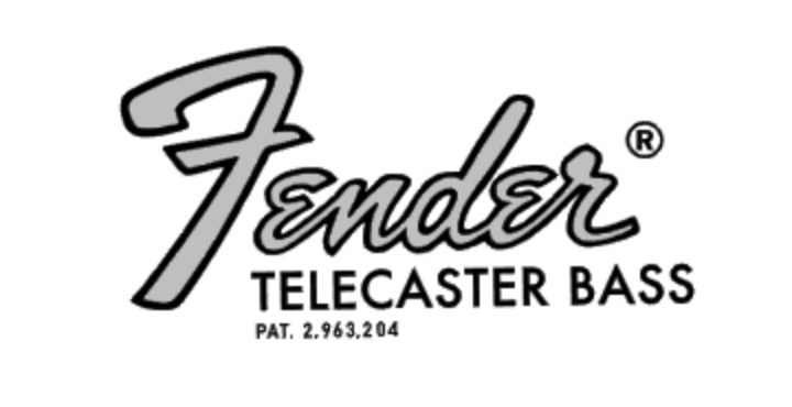 1966-1975 Fender Telecaster Bass Guitar Headstock Decal Logo Waterslide
