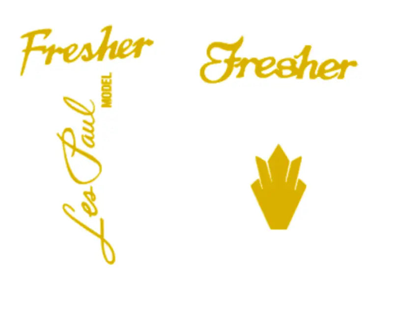 Fresher Les Paul MIJ Guitar Headstock Decal Vinyl or Foil Peel and Stick