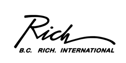 B.C. Rich Rich International Guitar Headstock Decal Logo Black Or White Waterslide