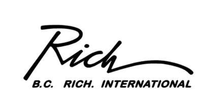 B.C. Rich Rich International Guitar Headstock Decal Logo Black Or White Waterslide