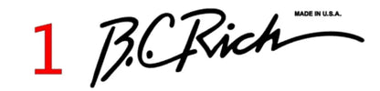 B.C. Rich USA or NJ Series Headstock Decal Logo Black Or White Waterslide - Guitar-Restore