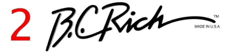 B.C. Rich USA or NJ Series Headstock Decal Logo Black Or White Waterslide - Guitar-Restore