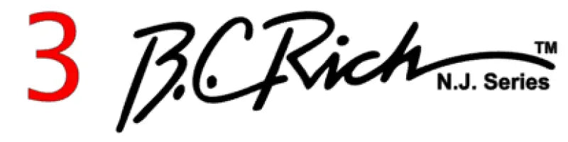 B.C. Rich USA or NJ Series Headstock Decal Logo Black Or White Waterslide - Guitar-Restore