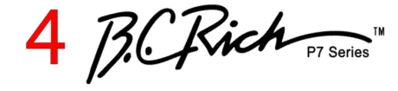 B.C. Rich USA or NJ Series Headstock Decal Logo Black Or White Waterslide - Guitar-Restore