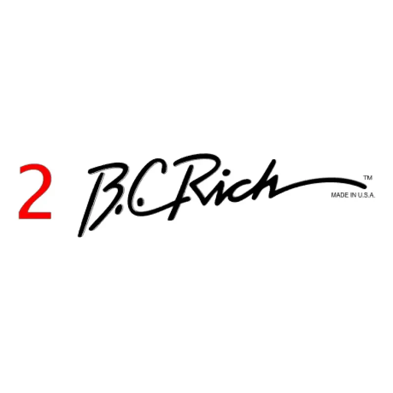 B.C. Rich USA or NJ Series Headstock Decal Logo Black Or White Waterslide - Guitar-Restore