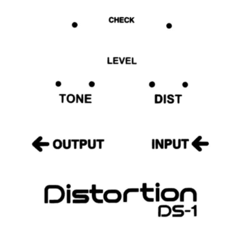 Boss DS-1 Guitar Distortion Effects Pedal Decal Logo Set Top