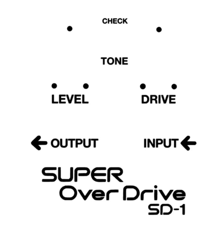 Boss SD-1 Super Distortion Guitar Effects Pedal Decal Logo