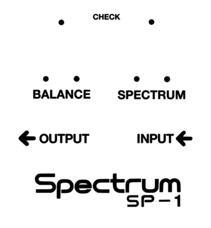 Boss Sp-1 Spectrum 1 Equalizer Guitar Effects Pedal Decal Logo Set