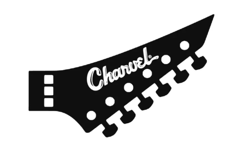 Charvel Toothpaste Pointy Reverse Headstock Guitar Decal Logo Small