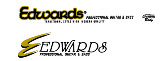 Edwards By ESP Guitar Headstock Decal Logo Waterslide.  For Strat or Tele