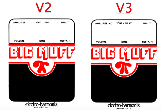 Electro-Harmonix Big Muff Pi V2 & V3 Guitar Fuzz Effects