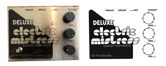 Electro Harmonix Deluxe Electric Mistress Guitar Pedal Repro Restoration Decal Logo Complete Set Waterslide