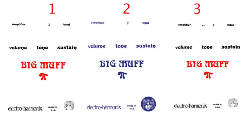 Electro-Harmonix Rams Head Big Muff Pi V2 1973-1977 Guitar Fuzz Effects Pedal Decal Waterslide Or Vinyl Peel & Stick