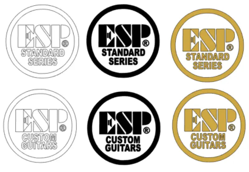 ESP CUSTOM & STANDARD SERIES guitar rear Headstock Decal Logo